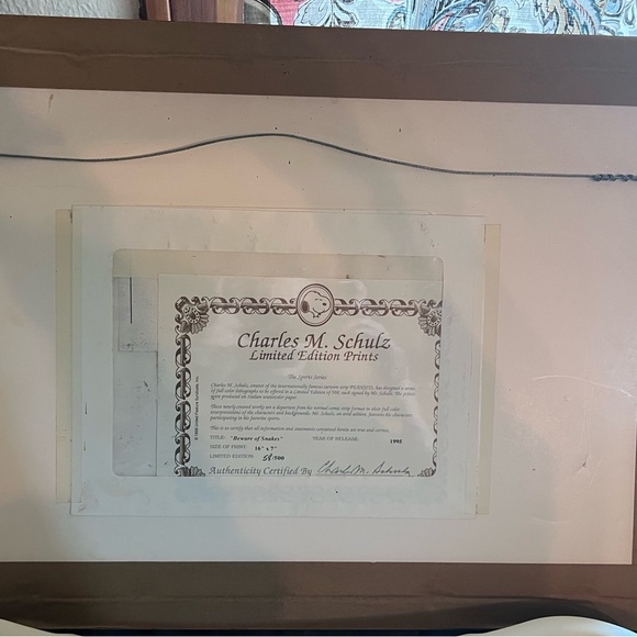 Charles M. Schulz Original Peanuts Sports Edition “Beware of Snakes” 1995 - Picture 5 of 5